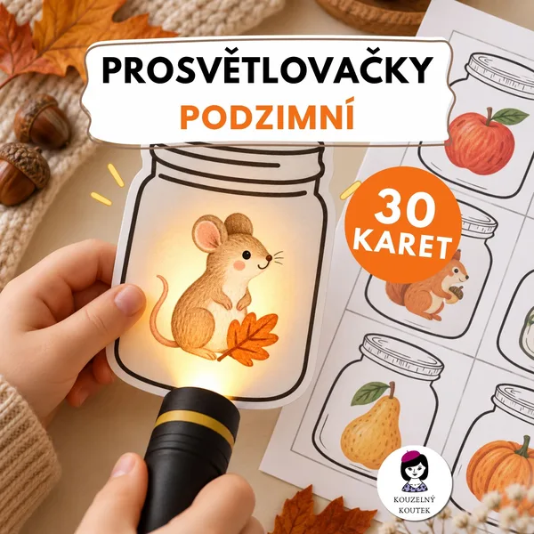 Prosvětlovací obrázky | podzimní prosvětlovačky | podzim | stíny | stínohrátky
