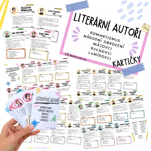 Literární autoři II. - romantismus, národní obrození, májovci, ruchovci, lumírovci