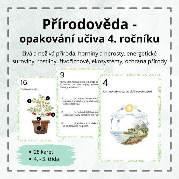 Přírodověda - opakování učiva 4. ročníku