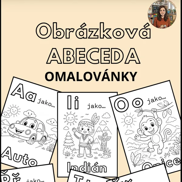 Obrázková abeceda - omalovánky