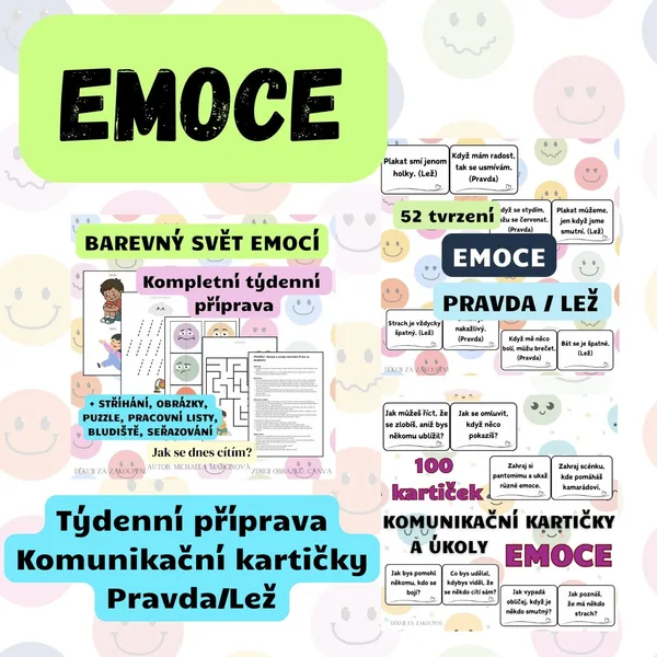 Emoce - 3 materiály