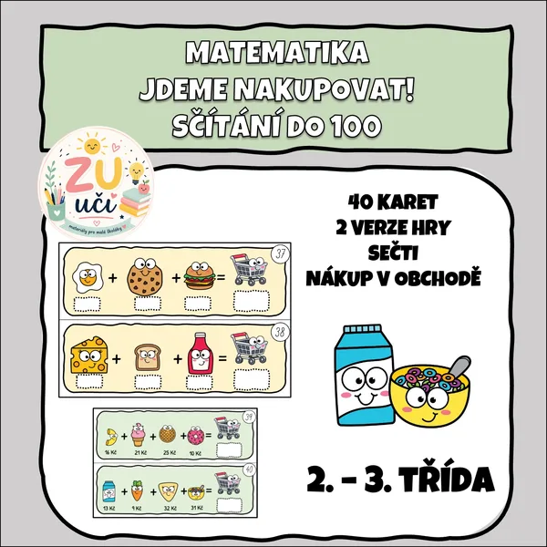Jdeme nakupovat - Sčítání do 100