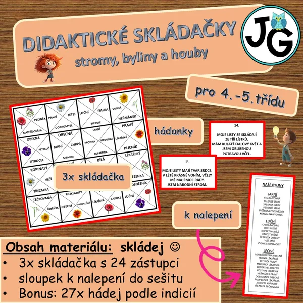 Didaktické skládačky přírodověda