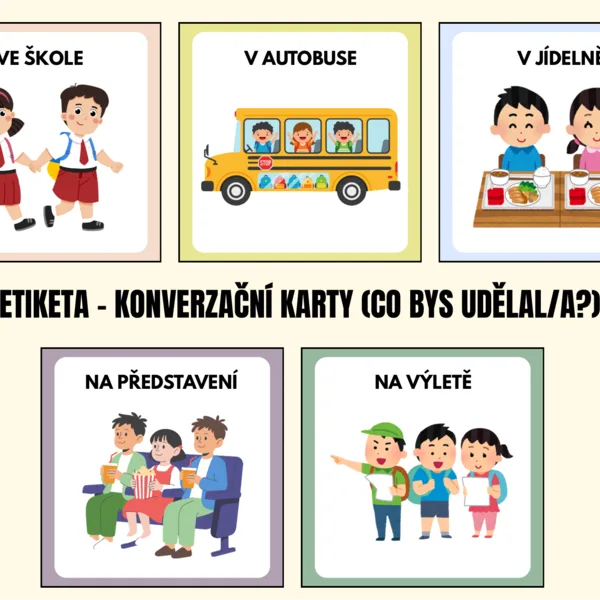 ETIKETA - konverzační karty (Co bys udělal/a?)