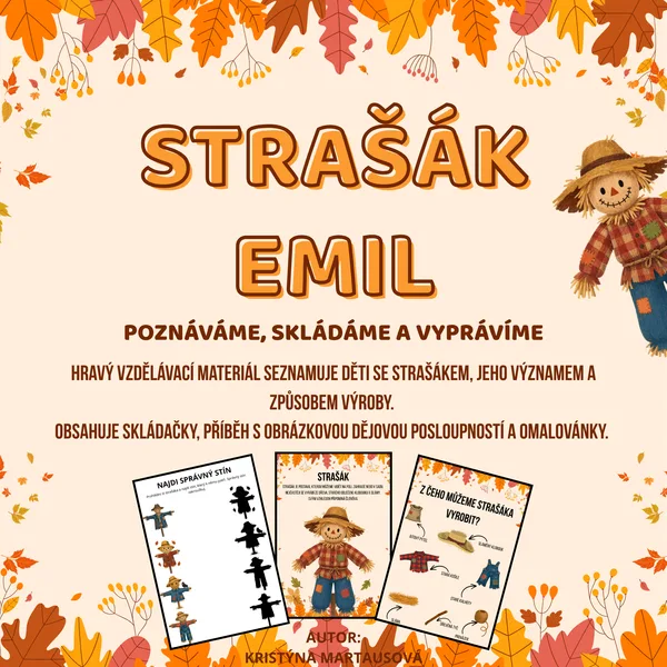 Strašák Emil - Poznáváme, skládáme a vyprávíme 🌾