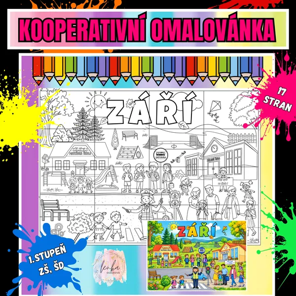 Kooperativní omalovánka ZÁŘÍ