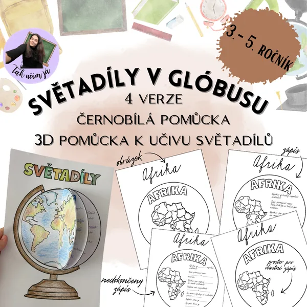 Světadíly v glóbusu
