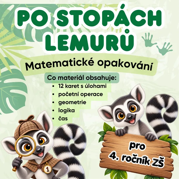 Po stopách lemurů - Matematické opakování pro žáky 4. ročníku ZŠ