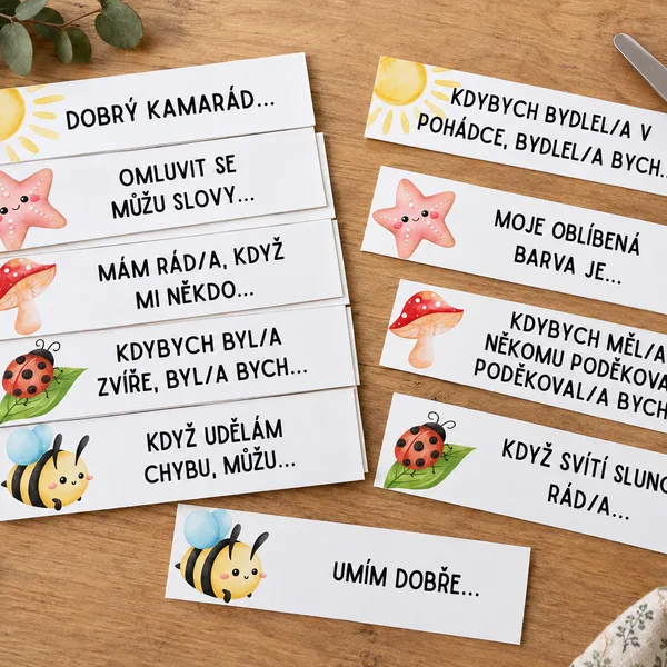 RANNÍ KRUH – DOKONČI VĚTU | 100 kartiček pro společné povídání