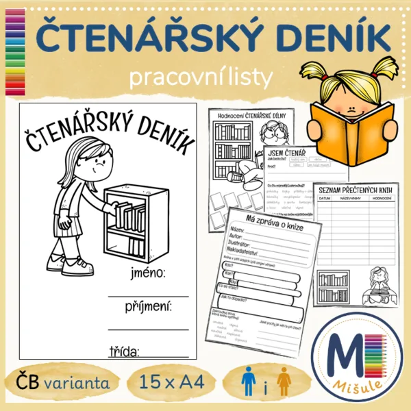 ČTENÁŘSKÝ DENÍK - pracovní listy