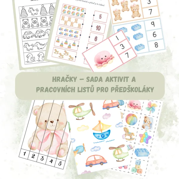 Hračky – Sada aktivit a pracovních listů pro předškoláky