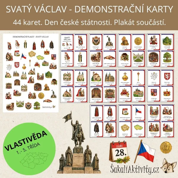 Svatý Václav - demonstrační karty