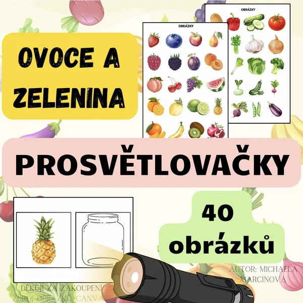 OVOCE A ZELENINA - prosvětlovačky