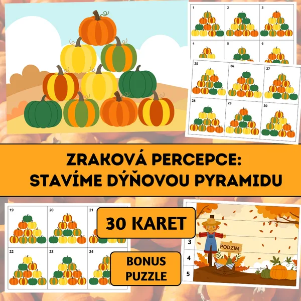 Zraková percepce: Stavíme dýňovou pyramidu