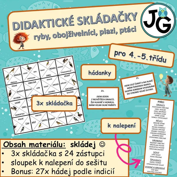 Didaktické skládačky přírodověda 2