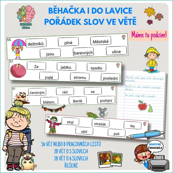 Běhačka i do lavice: Pořádek slov ve větě - Máme tu podzim!