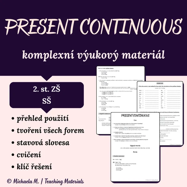 Present Continuous - přítomný čas průběhový