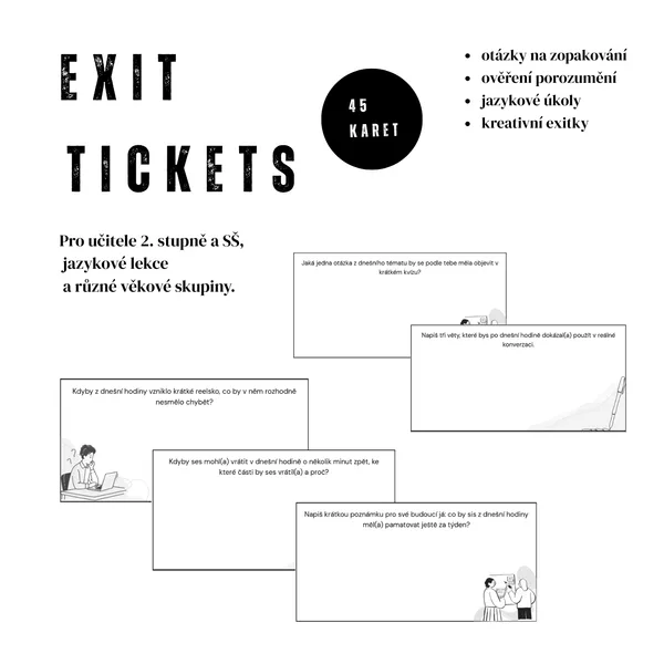 Exit tickets - 45 otázek a úkolů na závěr hodiny