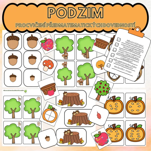PODZIM - PROCVIČENÍ PŘEDMATEMATICKÝCH DOVEDNOSTÍ
