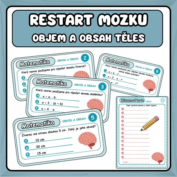 Restart mozku - objem a obsah těles
