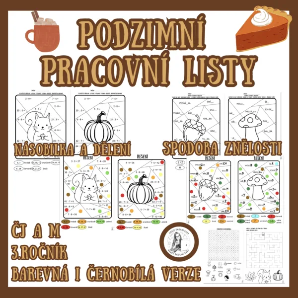 PODZIMNÍ PRACOVNÍ LISTY ČJ A M