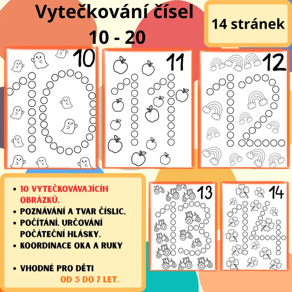 Vytečkování čísel 10-20