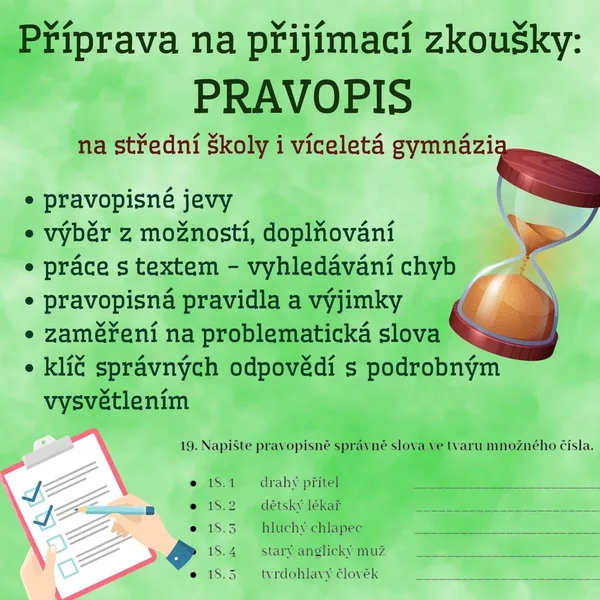 Příprava na přijímací zkoušky na SŠ i gymnázia: Pravopis