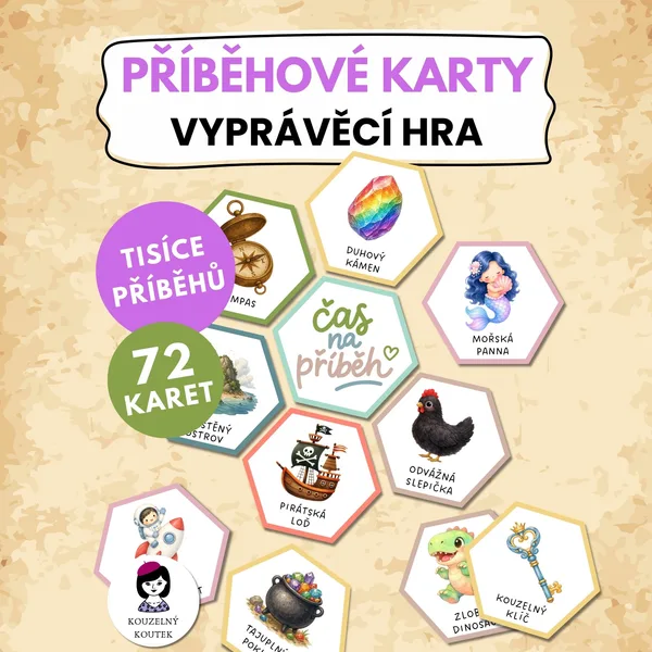 Příběhové karty – vyprávění, sloh a kreativní psaní | 72 karet