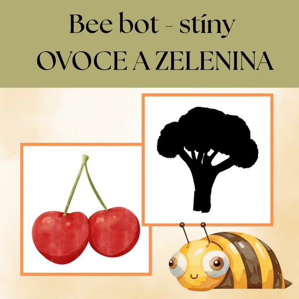 Bee bot - stíny ovoce + zelenina