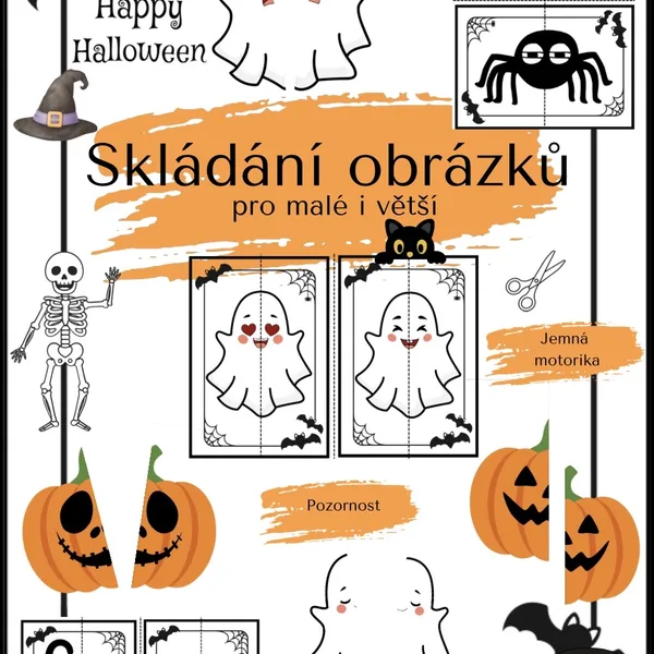 Halloweenské skládání obrázků