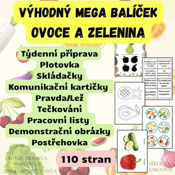 OVOCE A ZELENINA - mega balíček