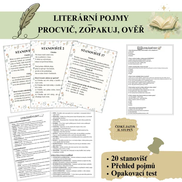 Literární pojmy – procvič, zopakuj, ověř