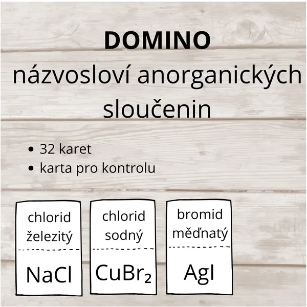 Názvosloví anorganických sloučenin - domino