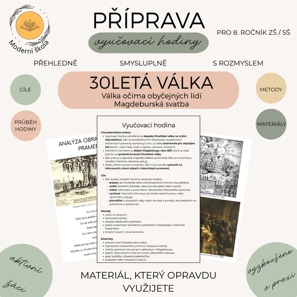 Třicetiletá válka očima civilistů – Magdeburská svatba - Příprava vyučovací hodiny