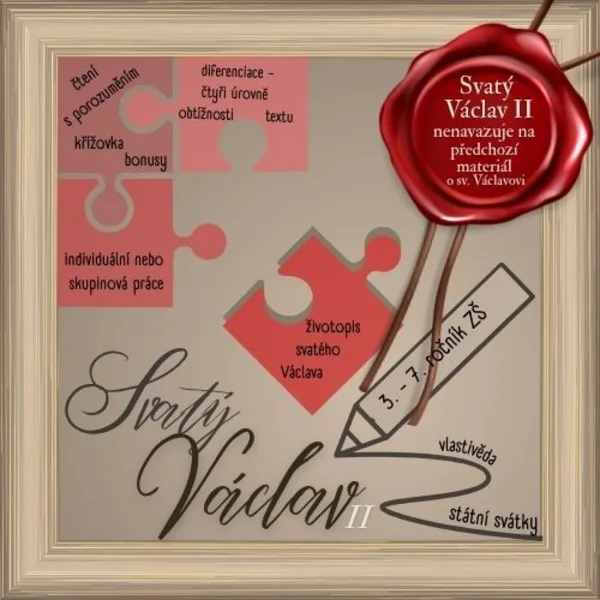 Svatý Václav II - čtení s porozuměním s křížovkou