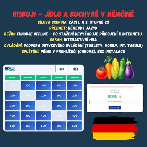 Riskuj! - Jídlo a kuchyně v němčině
