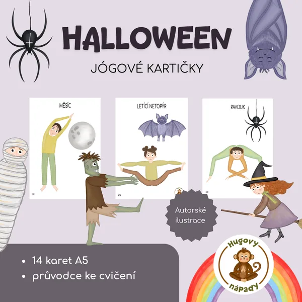 Halloween - jógové kartičky