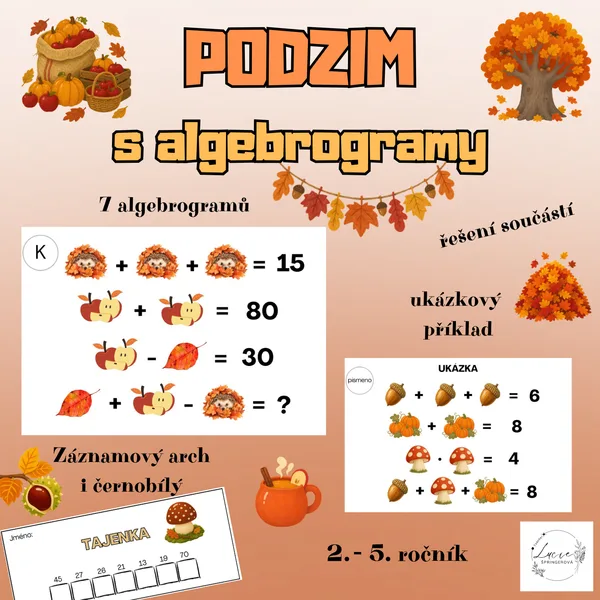 PODZIM s algebrogramy