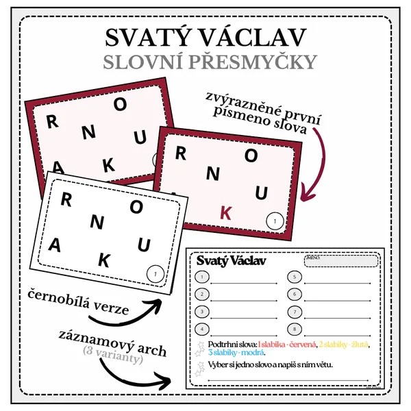 Svatý Václav - slovní přesmyčky