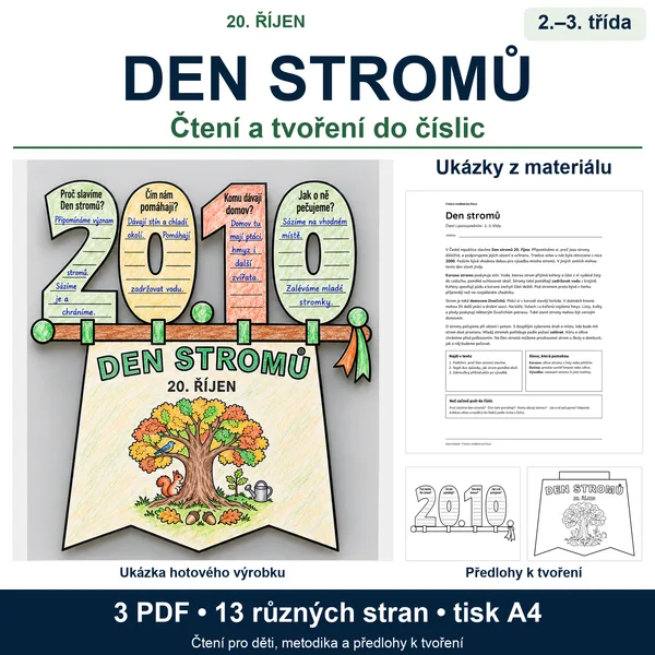 Čtení a tvoření do číslic – Den stromů – 20. říjen