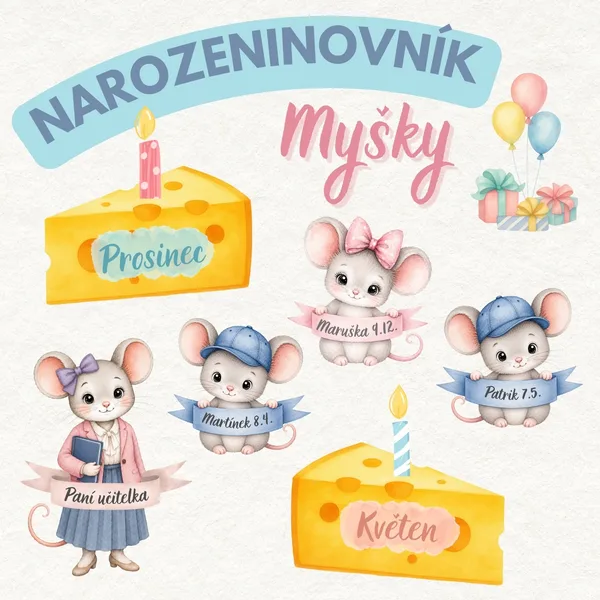 NAROZENINOVNÍK - Myšky🐭