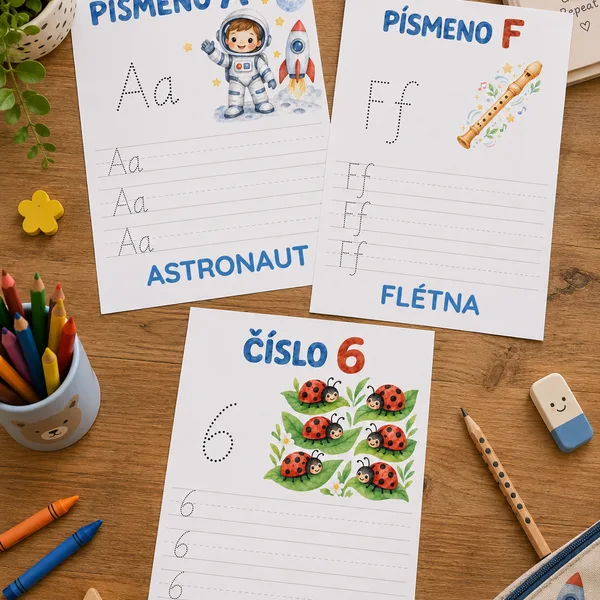 Procvičování abecedy a čísel – 37 pracovních listů