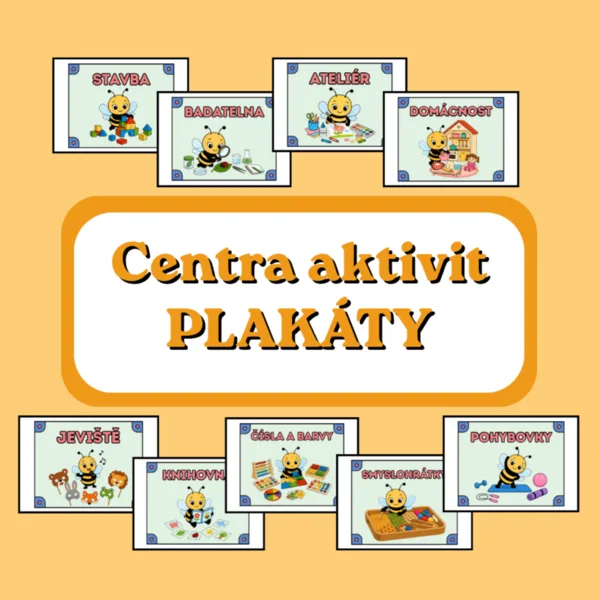 Centra aktivit - plakáty se včelkou
