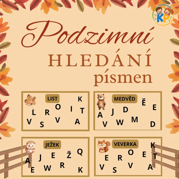 Podzimní hledání písmen