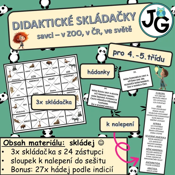 Didaktické skládačky přírodověda 3