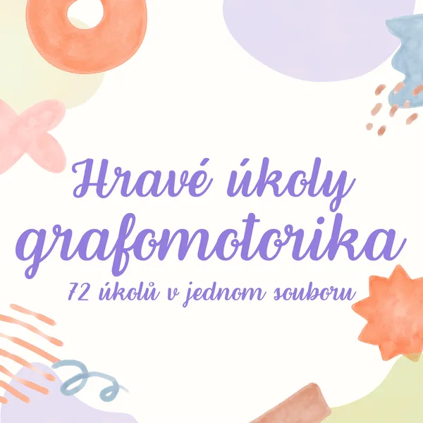 Hravé úkoly – grafomotorika - 72 pracovních listů