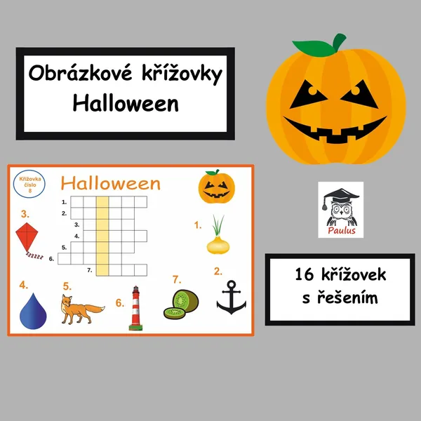 Obrázkové křížovky Halloween