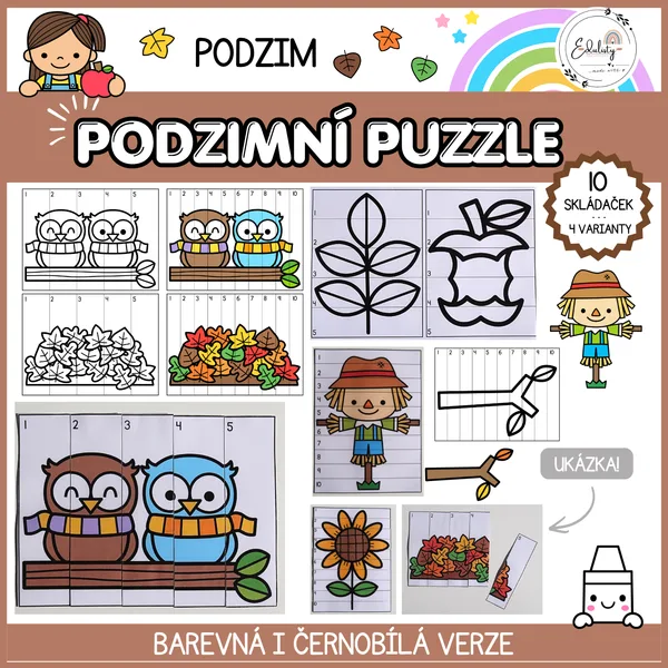 Podzimní puzzle – skládání obrázků