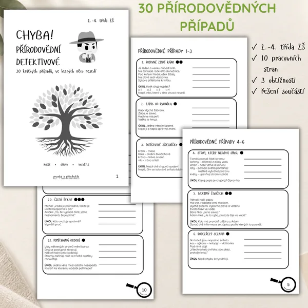 CHYBA! Přírodovědní detektivové – 30 krátkých případů pro 2.–4. třídu