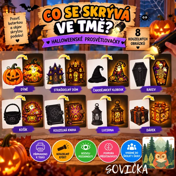 🎃 CO SE SKRÝVÁ VE TMĚ? – HALLOWEENSKÉ PROSVĚTLOVAČKY 🔦
